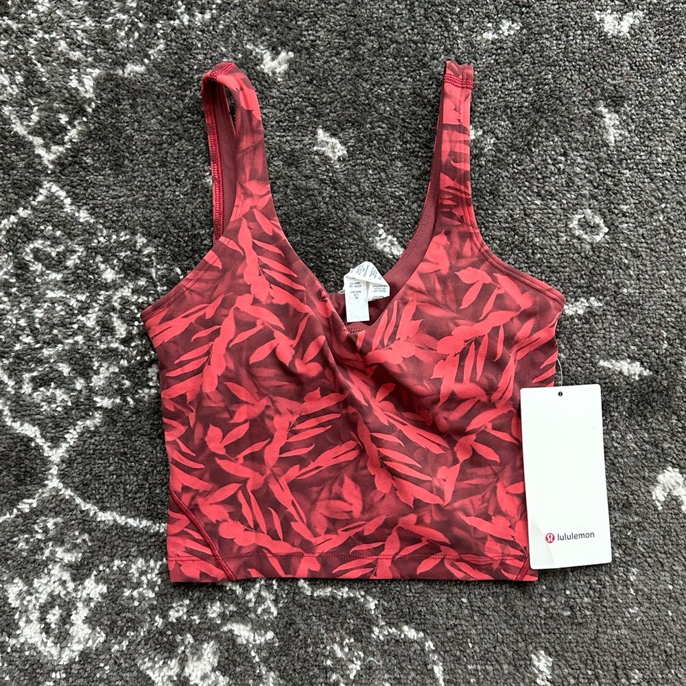 lululemon athletica Red Abstract Sports Bra